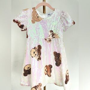 Lola + The Boys SEQUIN BEAR DRESS